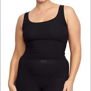Skims soft lounge rib tank (black, L)